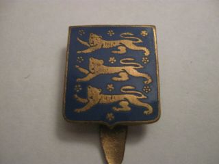 Rare Old England Football Association Large Mid - Blue Enamel Buttonhole Badge