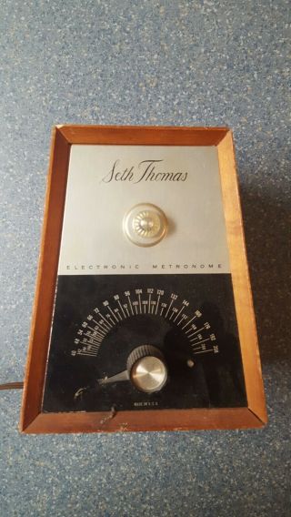 Vintage Seth Thomas L Metronome Wooden Electric Plug In