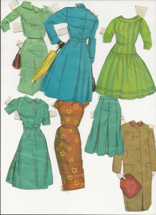 The Lennon Sisters,  1961,  Paper Dolls,  Clothes and Cover 2