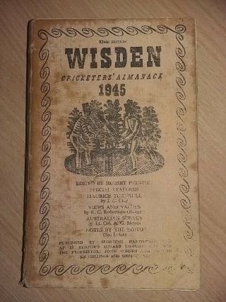 Wisden 1945 Linen Softback Rare Year