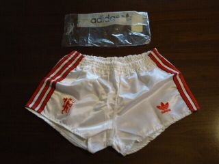 Manchester United 1986 Adidas Home Shorts 28 " Unworn & Bagged Rare