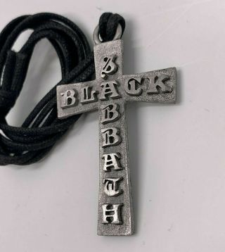 Rare Vintage Black Sabbath Pewter Embossed Necklace - Old Stock