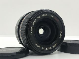 Exc,  Rare " O " Canon Fd 24mm F2.  8 S.  S.  C Mf Lens From Japan