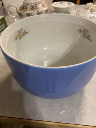 Vintage Hall Superior Quality Kitchenware Blue Rose Parade 6 Inch Mixing Bowl
