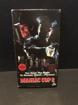 Maniac Cop 2 Vhs Cult Horror Box Rare 1974 Oop Ii Avid William Lustig