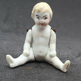 Antique Vintage Porcelain Bisque Doll Arm/leg Wire Jointed Germany? Miniature