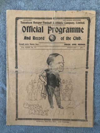 Rare Tottenham V Huddersfield Town 1930/31 (friendly)