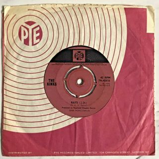 Mega Rare Pink Pye Label - The Kinks - Apeman B/w Rats,  1970 Uk Pye 7n 45016,  Ex