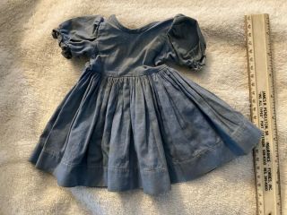 Vintage Antique Doll Dress - Blue