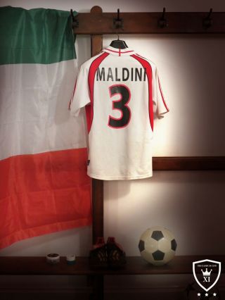 Ac Milan Away Shirt 2001/02 Maldini 3 Small Vintage Rare
