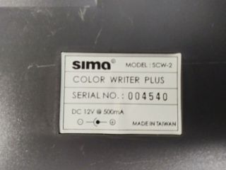 Rare Sima SCW - 2 Color Writer Plus Video Special Effects Character Generator 3