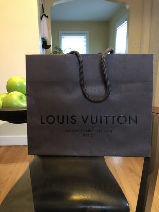 Louis Vuitton Rare Brown Shopping Bag No Longer Made Authentic 9”x7” Ships
