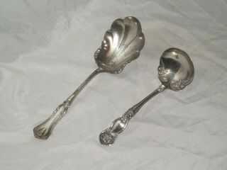 Vintage Pre - Owned Two Wm Rogers Silver Plate Serving Spoons