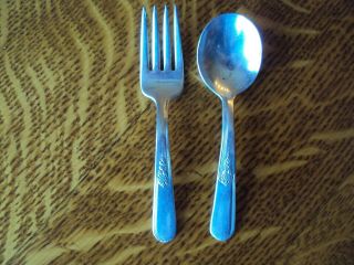 Vintage Holmes And Edwards Baby Spoon And Fork Silverplate