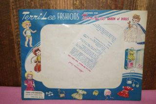 Vintage Terri Lee Fashions Empty Package For Sunday School Taffeta Dress 3530