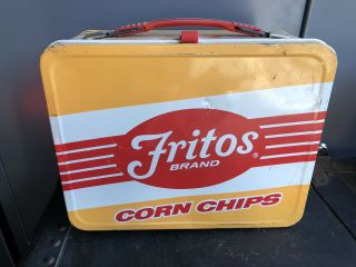 Vintage 1975 Fritos Corn Chips Metal Lunchbox C6.  5 Rare