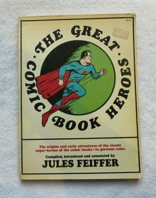 The Great Comic Book Heroes,  By Jules Feiffer,  1st Pb Edition,  Rare Book