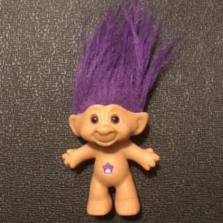 Treasure Trolls Lolly Magical Troll Purple Hair Star 1998 Galoob