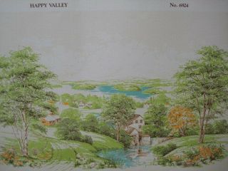 Dollhouse Miniatures Wallpaper Background Mural Happy Valley 6924 (20 " X 13 ")