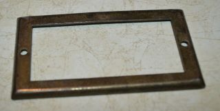 Vintage Brass Name Plate Bezels Filing Cabinet Drawer Label Holder Frames