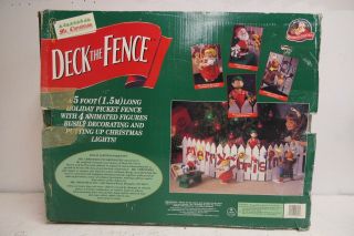 Mr Christmas Vintage Deck the Fence Animated with Tights & RARE 2