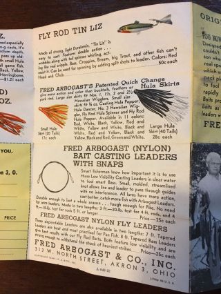 Vintage Jitterbug Fishing Lures Fred Arbogast Flyer Print Ad Insert For Lure Box 3