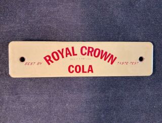 Vintage Royal Crown Cola Soda Porcelain Crate End Rare Old Advertising Sign