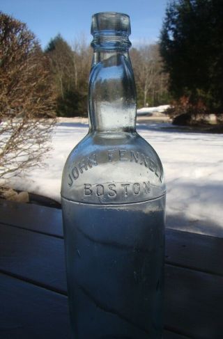 Antique JOHN FENNELL - O.  G.  R.  BOSTON - Early Three Piece Mold Liquor Bottle 2