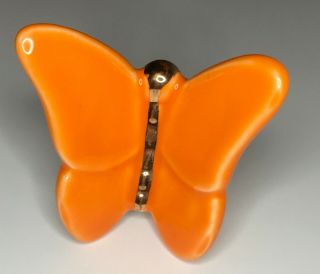 Nora Fleming - Retired Mini - Orange Butterfly - Limited Edition 2018 - Rare 2