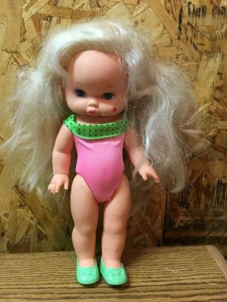 Vintage Mattel 1977 1988 Lil Miss Makeup 13 " Doll W/ Heart On Cheek