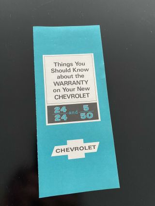 1967 Chevrolet Corvette Impala Chevelle Camaro 24/24 5/50 Booklet Rare