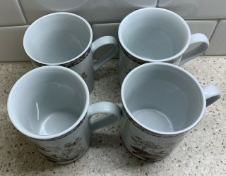 J Godinger Antique Reflections Cups Mugs Set of 4 2