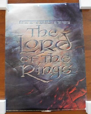 Vintage The Lord Of The Rings Poster 1978 22 " X 30 " J.  R.  R.  Tolkien Hobbits Troll