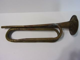Antique Us Army Military Brass Bugle.