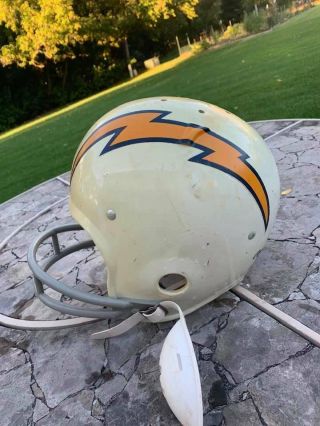 RARE VINTAGE EARLY SAN DIEGO CHARGERS HELMET BY RAWLINGS 2