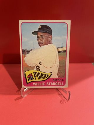 1965 Topps Willie Stargell Pittsburgh Pirates 377 Baseball Card Pen Marks Back
