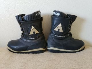 Airwalk Air Comp Mens Snowboard Boots Leather Size 11 Vintage Rare