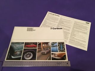 Ford Cortina Mk2 Brochure 1970 - Rare Uk Issue Inc Gt,  1600 E & Lotus Cortina