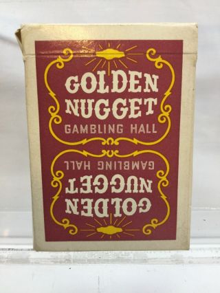 Vintage Brown Golden Nugget Gambling Hall Playing Cards Rare