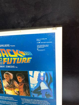 RARE Back to the Future CED Video Disc RCA SelectaVision STEREO BTTF 3