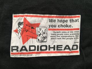 Rare Vintage Radiohead Tshirt Ok Computer Waste Products Official Large 3