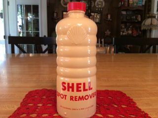 Very Rare,  Vintage 1940’s,  Shell Oil Spot Remover Bottle,