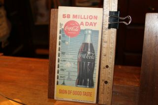 Antique 1957 Coke Coca - Cola 58 Million A Day Advertising Ink Blotter