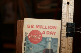 Antique 1957 Coke Coca - Cola 58 Million A Day Advertising Ink Blotter 2