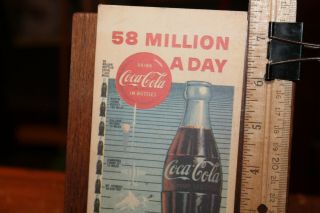 Antique 1957 Coke Coca - Cola 58 Million A Day Advertising Ink Blotter 3