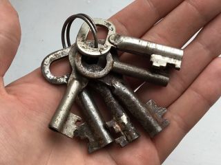 6 Antique Vintage Skeleton Keys Different Real Old Desk Door Lock