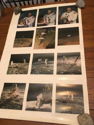 Vintage Nasa Photographs,  Apollo 11 Moon Landing Rare Uncut Sheet Of 12 Crofton