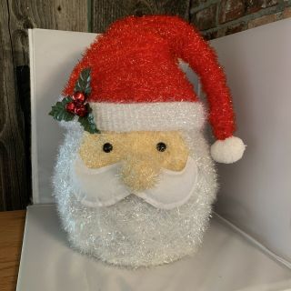 Santa Head Christmas Tree Topper Life Size Cracker Barrel - Rare