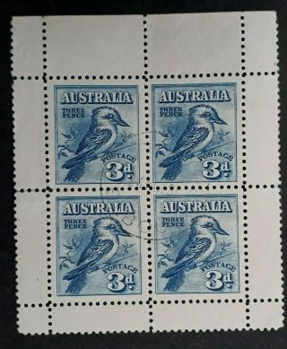 Rare 1931 Australia 3d Blue Kookaburra Philatelic Minisheet Cancelled Gpo 24mr31