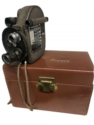 Vintage Rare 1940s Revere Eight 8mm Movie Camera Model 88 W/ 25mm Objective Lens